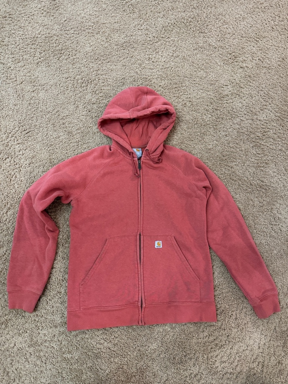 Carhartt Dusty Rose Full-Zip Hooded Sweatshirt